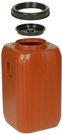 Miltoplast Square Barrel 25lt 0911-25 Plastic Container 25lt with Double Lid and Rubber 1888695