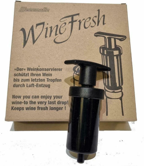 Wecomatic Wine Fresh Аератор за вино Метален с 2 пробки Черен