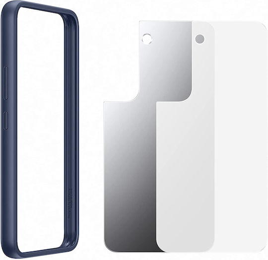 Samsung Back Cover Plastic Navy Blue / Transparent (Galaxy S22 5G)