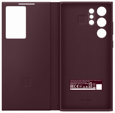 Samsung Smart Clear View Cover Book Plastic Burgundy (Galaxy S22 Ultra)