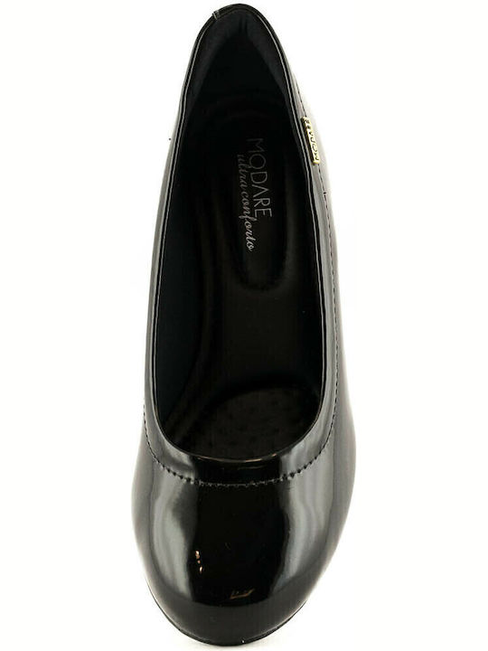 7316-109 Pumps mit Chunky mittelhohem Absatz Schwarz