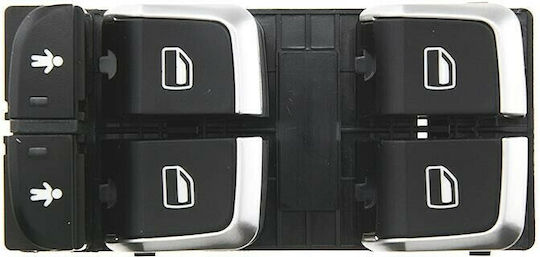 NTY Car Window Switch for Audi A6 / A7 / Q3 10pin Black