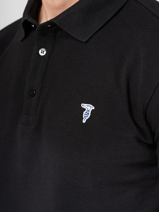Polo Short Sleeve Black Blouse