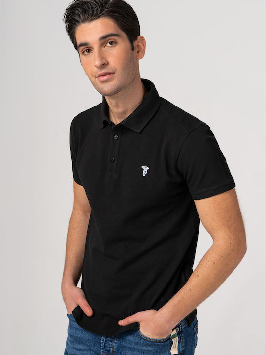 Polo Short Sleeve Black Blouse