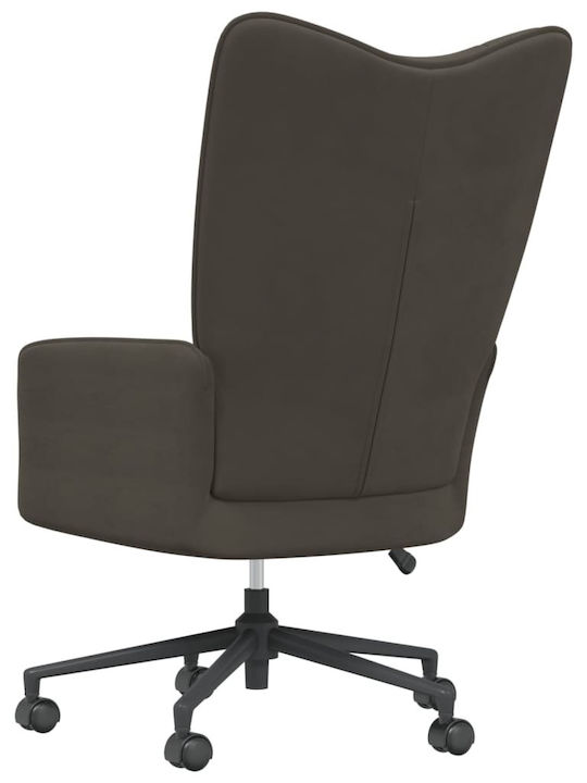 Sessel mit Armlehnen & Rollen Dark Grey 61.5x69x94.5cm 1Stück