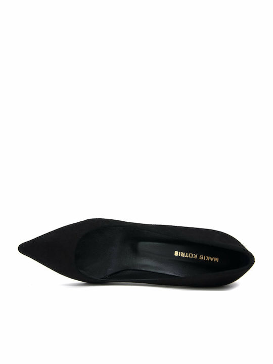 Suede Black Heels
