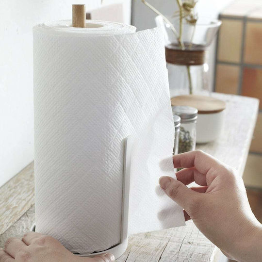 Yamazaki Metallic Paper Towel Holder White 11x11x26.5cm 7819