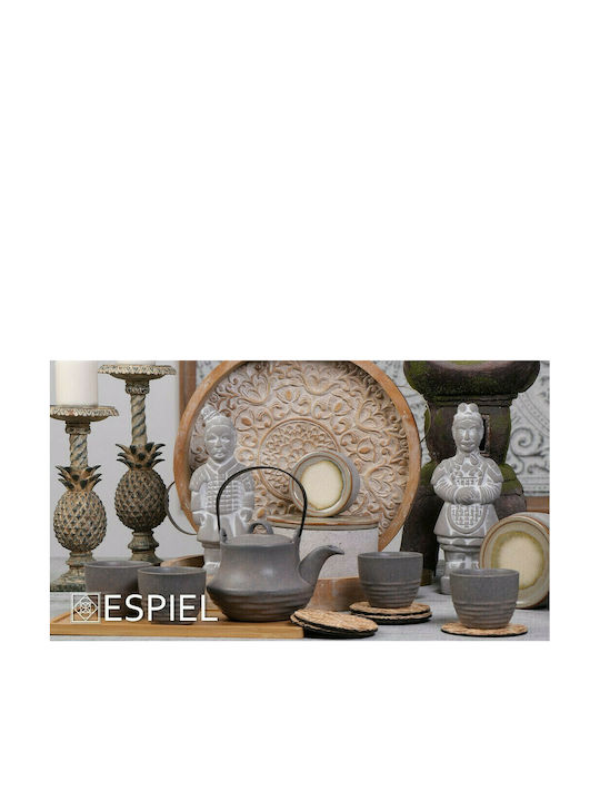 Espiel Ritual Tea Set with Cup and Filter Ceramic in Gray Color 600ml 5pcs