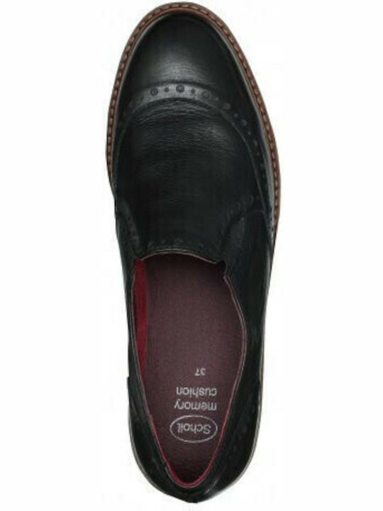 Salandra Ανατομικά Γυναικεία Slip-On Δερμάτινα Μαύρα