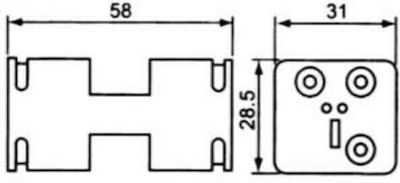 Battery Holder with 4 Drive Size AA