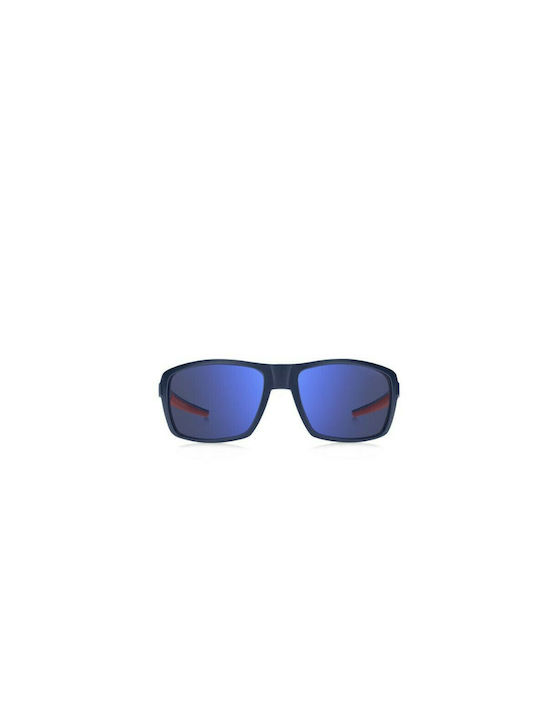 Tommy Hilfiger Men's Sunglasses with Navy Blue Plastic Frame and Blue Mirror Lens TH1911/S FLL/ZS