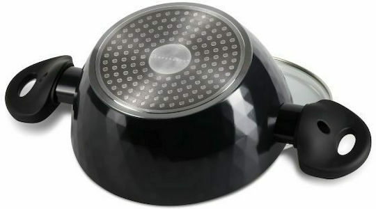 Edenberg Set De Vase De Gătit Din Aluminiu Negre Cu Acoperire Interioară Antiaderent 5 Buc