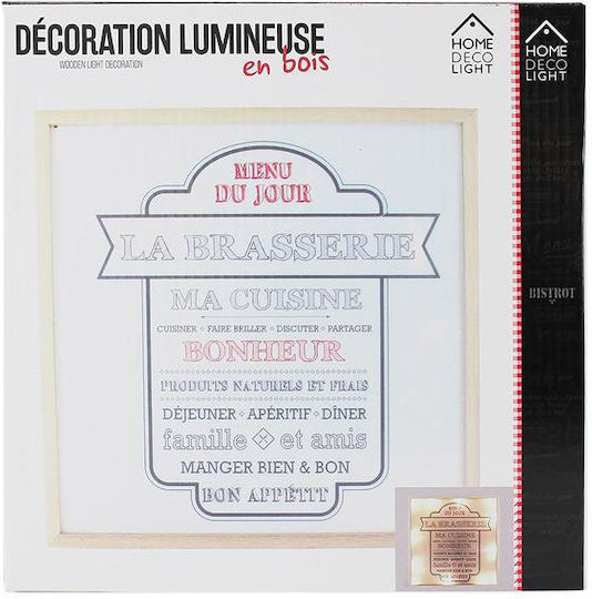The Home Deco Factory La Brasserie Decorative Lamp Board White