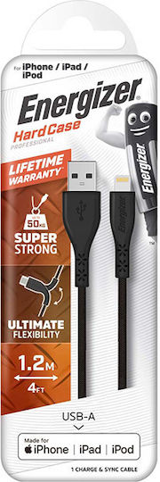 Energizer USB to Lightning Cable Μαύρο 1.2m (C410LGBK)