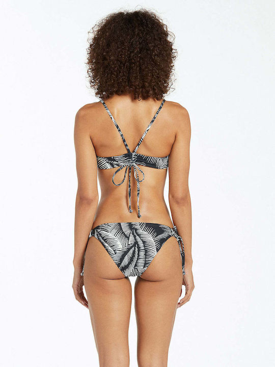 Stay Or Leaf Bikini Slip cu Dantelă Negru