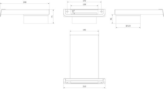 Kratki Dolot Zeliwo 125 External Air Inlet for Energy Fireplace