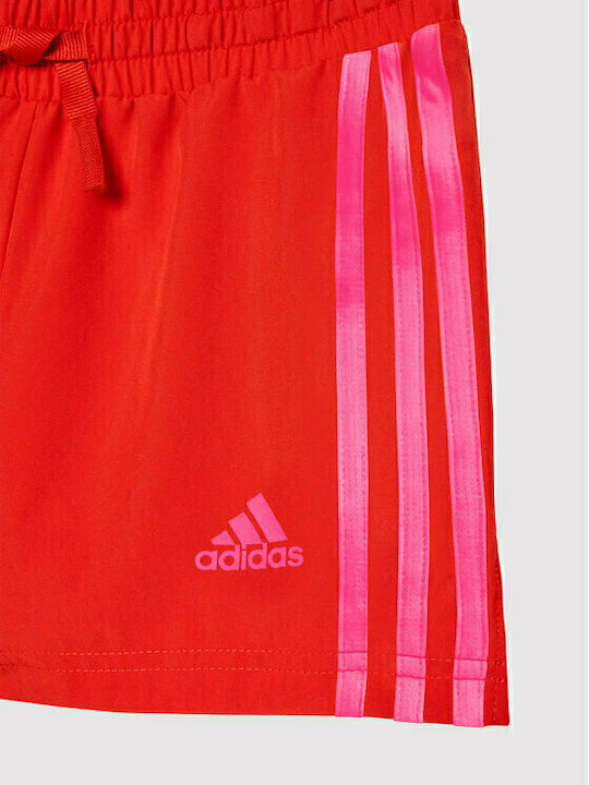 Αθλητικό Παιδικό Σορτς/Βερμούδα Designed To Move 3-Stripes Κόκκινο