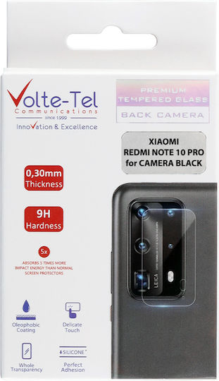 Volte-Tel 3d Curved Προστασία Κάμερας Tempered Glass Black για το Redmi Note 10 Pro