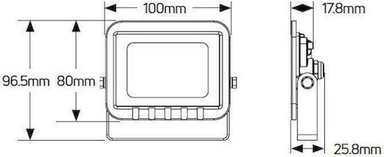 Geyer Waterproof LED Floodlight 10W Warm White 3000K IP65