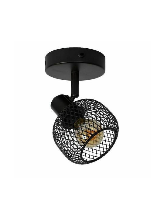 Lucide Lightning Maren Single Spot with Socket E14 in Black Color