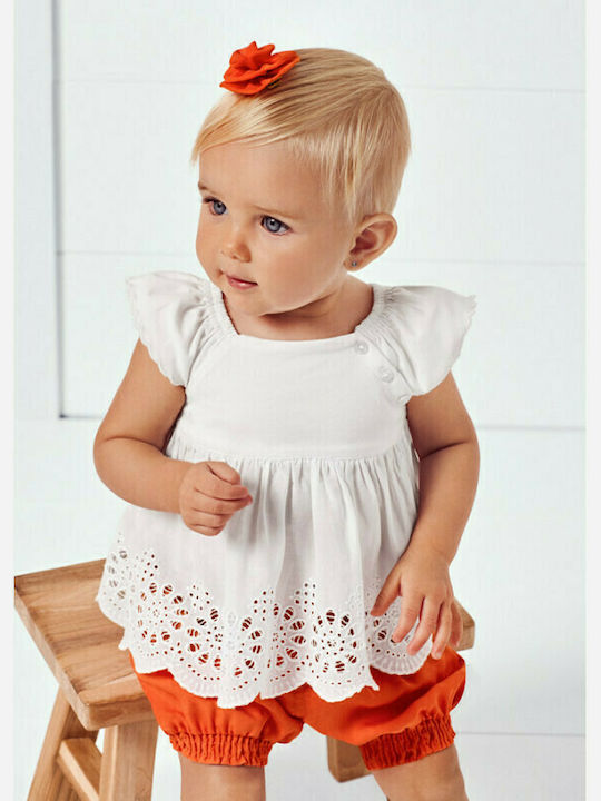 Mayoral Kids Blouse Short Sleeve White