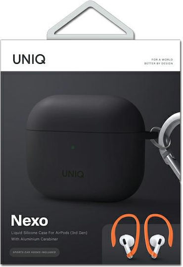 Uniq Nexo Θήκη Σιλικόνης με Γάντζο σε Γκρι χρώμα για Apple AirPods 3