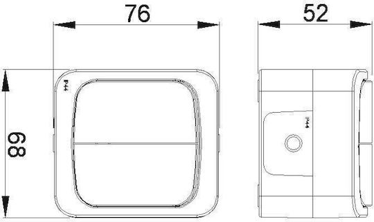 Geyer Waterproof External Wall Switch Lighting Two-Way with Frame White