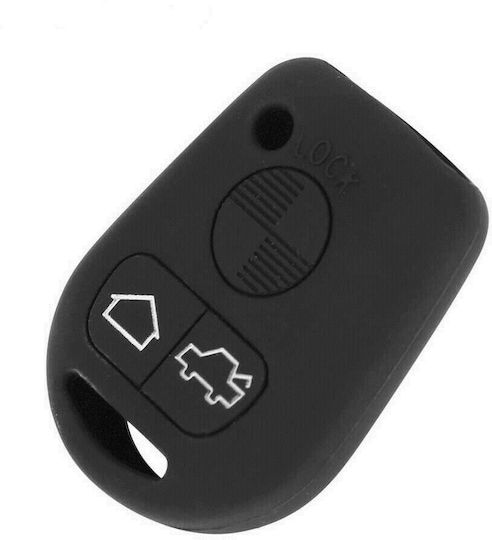 Silicone Car Key Cover Case with 2 Buttons for Bmw Παλαιού Τύπου Black