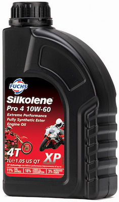 Fuchs Silkolene Pro 4 XP Synthetic Motorcycle Oil for Four-Stroke Engines 10W-60 1lt