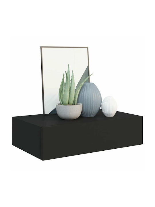 Black Wall Shelves (2 Pieces) 40x23.5x10cm