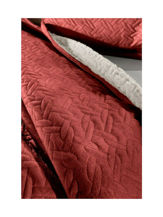 Guy Laroche Ristretto Pillowcase Set Oxford Quilted Rosso 50x70cm.