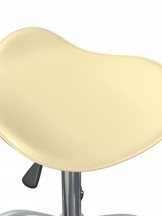 Office Desk Stool Cream 44x44x57cm