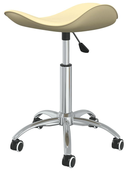 Office Desk Stool Cream 44x44x57cm