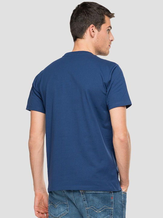 Replay Men's Short Sleeve T-shirt Blue