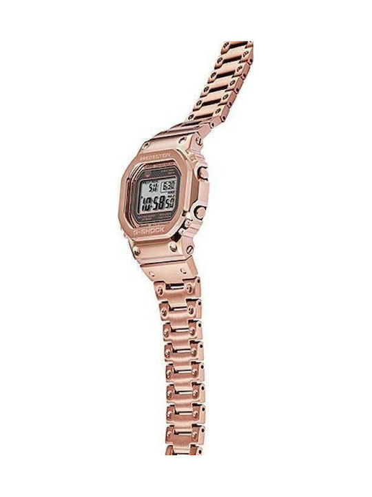 Casio G-Shock Full Metal Дигитален Мъжки Часовник 49.3mm Хронограф Слънчев с Розово Злато Метална Гривна