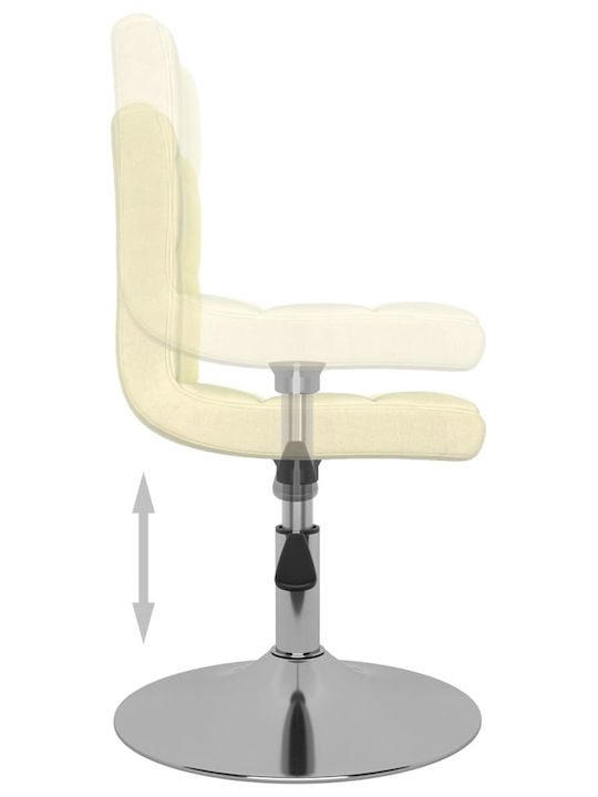 Rotativă Scaun Vizitator Cremă 40x43x71cm 1buc