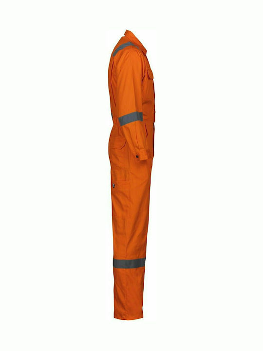 STOP Arbeitsanzug Ganzkörper mit reflektierenden Bändern Orange