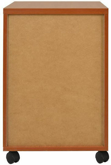 Vance Wooden Office Drawer with Wheels and Lock Cherry 40x40x55cm