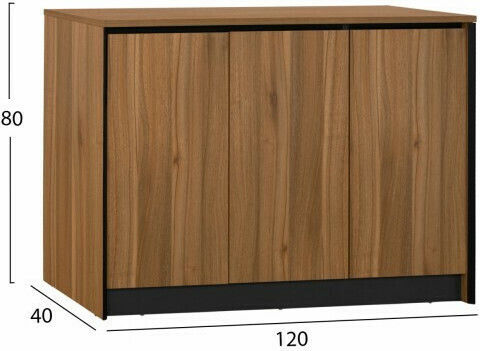 Ντουλάπι Γραφείου Ξύλινο Δρυς 120x40x80cm