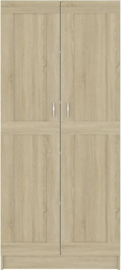 Office Storage Cabinet Wooden Sonoma 82.5x30.5x185.5cm