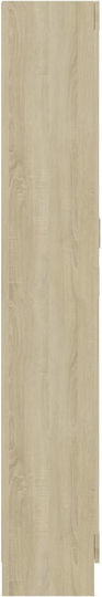 Office Storage Cabinet Wooden Sonoma 82.5x30.5x185.5cm