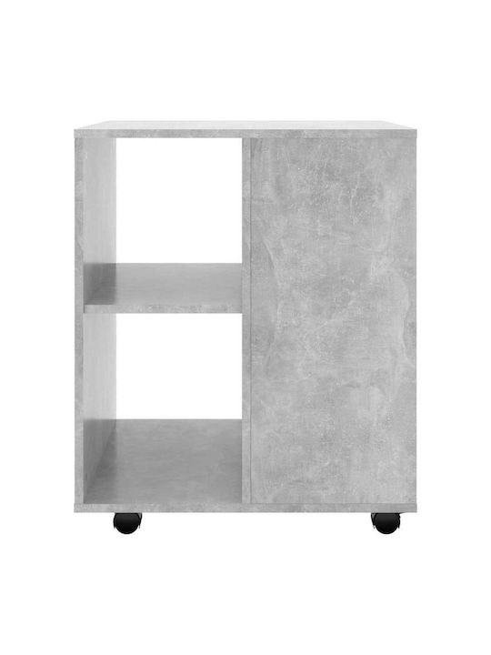 Büroaufbewahrungsschublade und -schrank Holz mit Rädern Grau 60x53x72cm