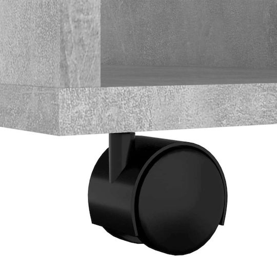 Cabinet De Birou Din Lemn Cu Roți Gri 60x53x72cm
