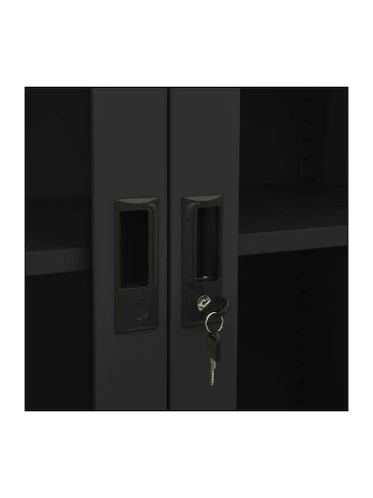 Office Storage Closet Ανθρακί L90xW40xH180cm