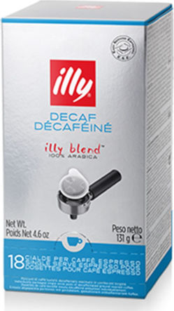 Illy Κάψουλες Espresso Decaffeinato Decaffeine Συμβατές με Μηχανή E.S.E. Pod 18caps