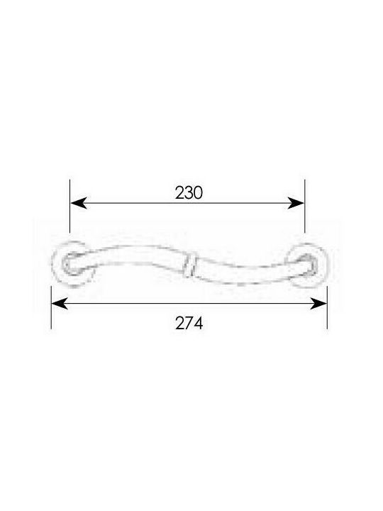 Zogometal Λαβή Εξώπορτας 306 274mm Ματ Μπρονζέ