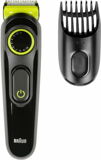 Braun Beard Trimmer 3 Rechargeable Hair Clipper Black BT3221