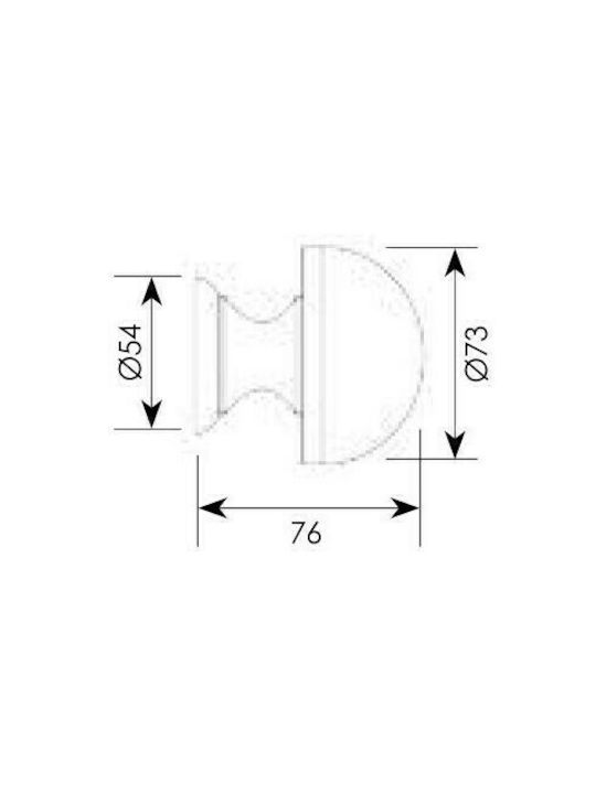 Zogometal Knob Front Door 65 65 Chrome