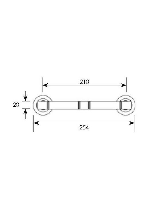 Zogometal Λαβή Εξώπορτας 2161 254mm Ματ & Γυαλιστερό Μπρονζέ / Όρο