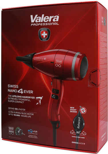 Valera Swiss Power4Ever Επαγγελματικό Πιστολάκι Μαλλιών 2400W Κόκκινο